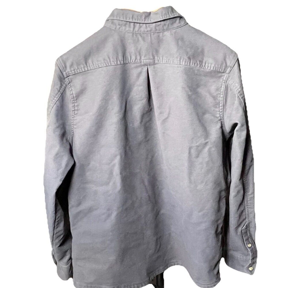 Orvis Womens Large Gray Canvas Shirt Jacket‎ Shacket Snap Front Utility Workwear - Picture 3 of 3